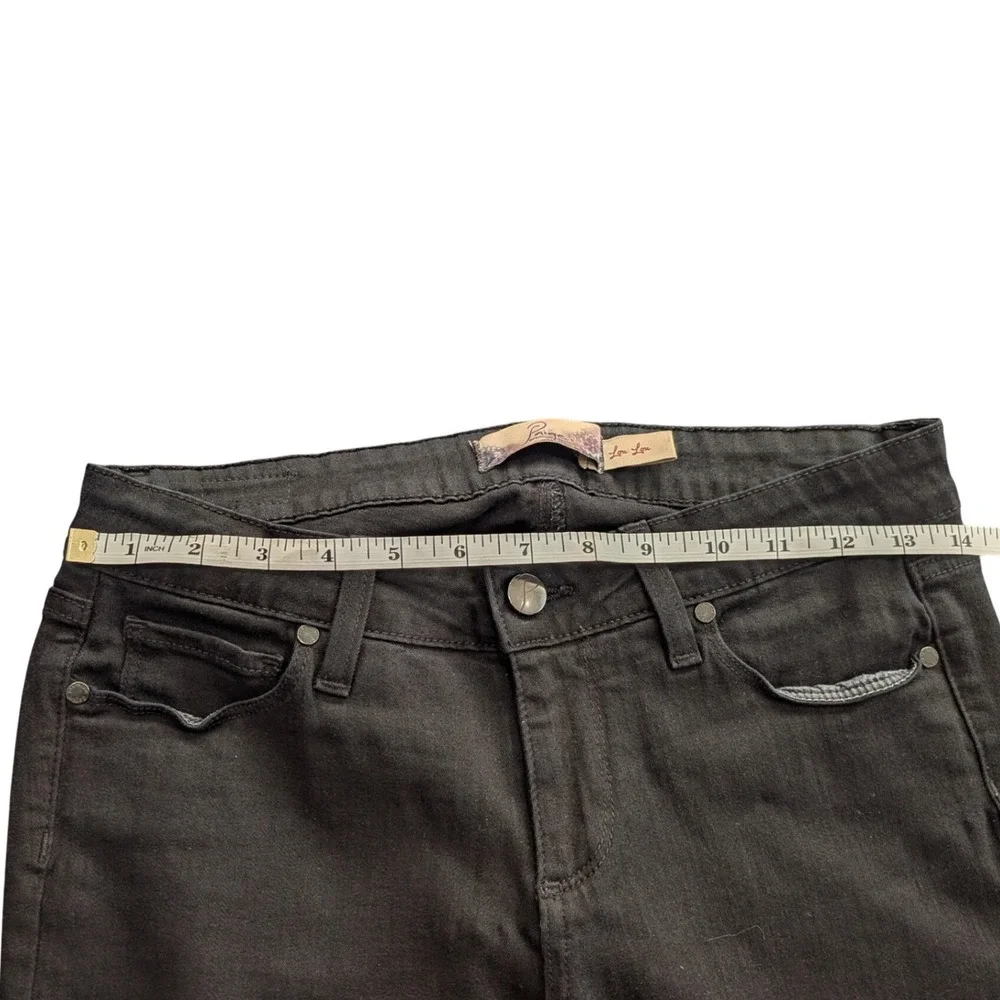 PAIGE Premium Denim Lou Lou Slim Straight Jeans Wmns Sz 28 Black USA Made Indie